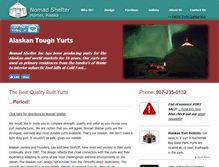 Tablet Screenshot of nomadshelter.com
